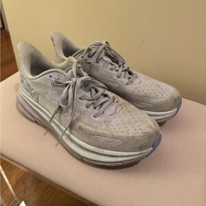 Hoka Women’s Light Gray Athletic Shoes
